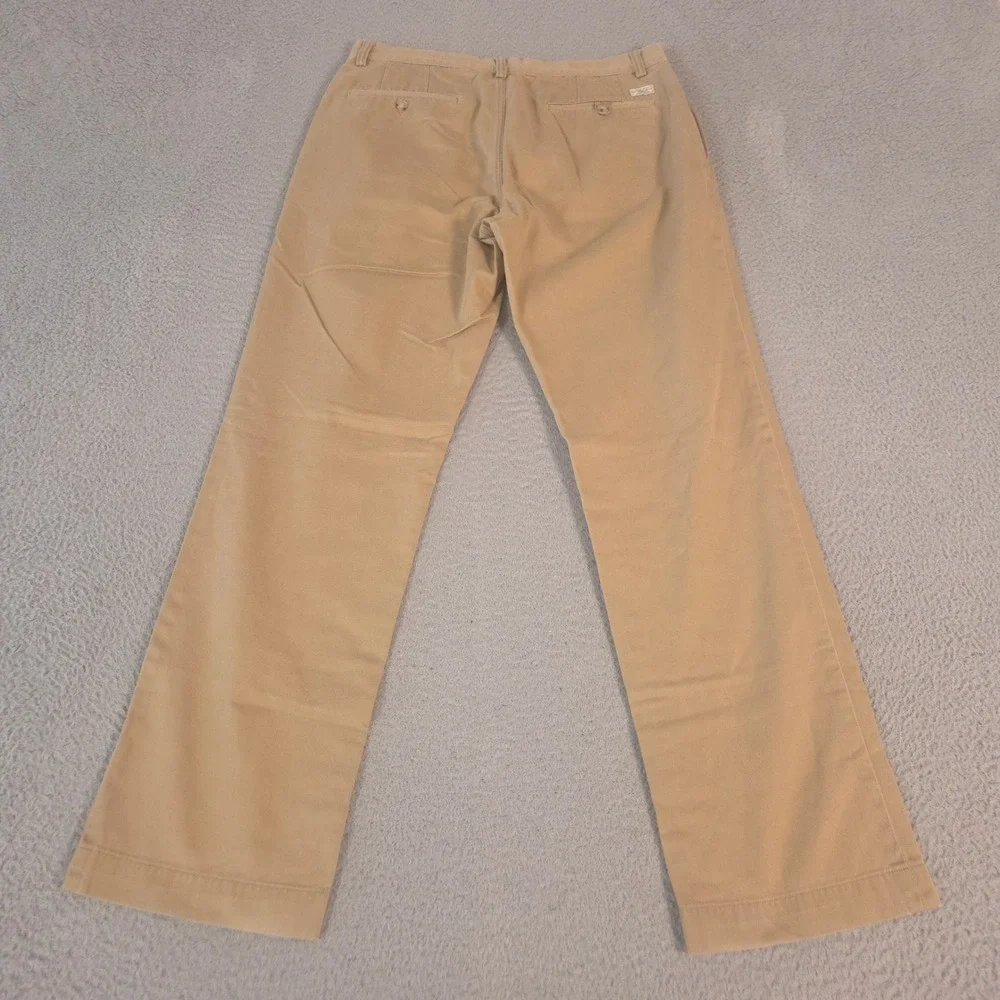 Polo Ralph Lauren Pants Mens 34x34 Tan Bedford Chino Cotton Twill Straight Leg